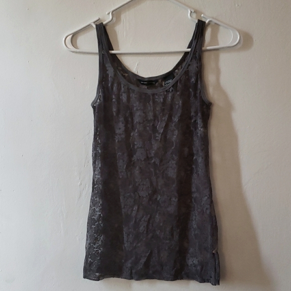 New York & Co | Sheer Grey Lace Tank Top | XS - Picture 1 of 3